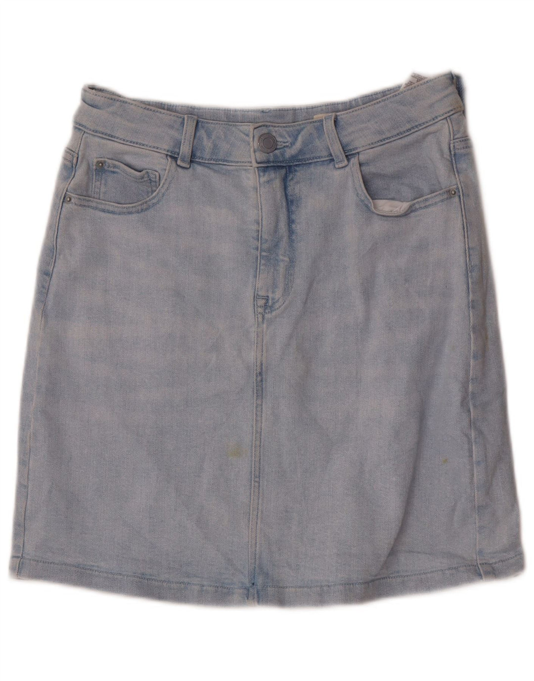 Gonna in denim da donna Marks & Spencer UK 8 piccola W26 cotone blu