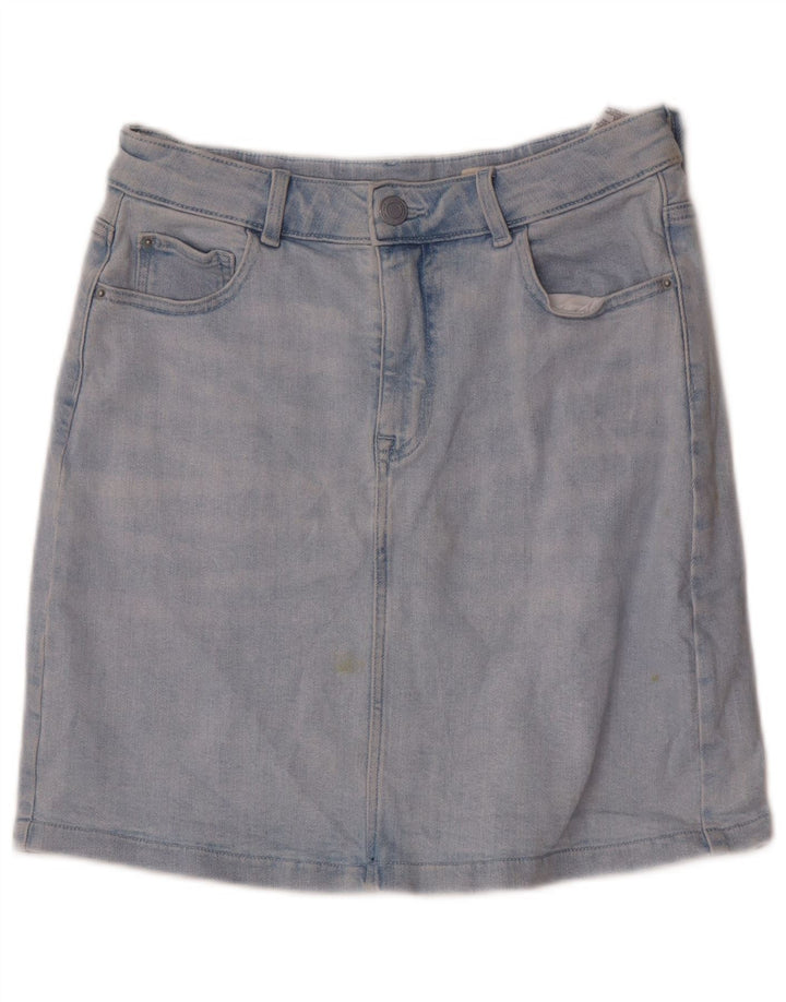 Gonna in denim da donna Marks & Spencer UK 8 piccola W26 cotone blu