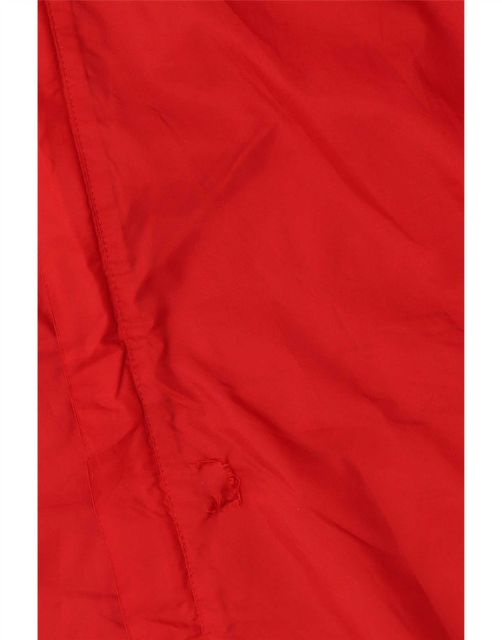 Giacca antipioggia con cappuccio da uomo Adidas UK 38/40 nylon rosso medio