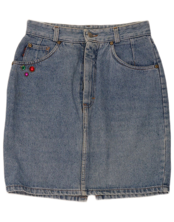 Gonna di jeans a vita alta da donna Mash IT 48 XL W34 Cotone blu