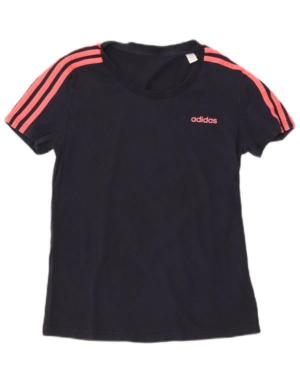 T-shirt da donna ADIDAS Top UK 12 medio blu navy in cotone