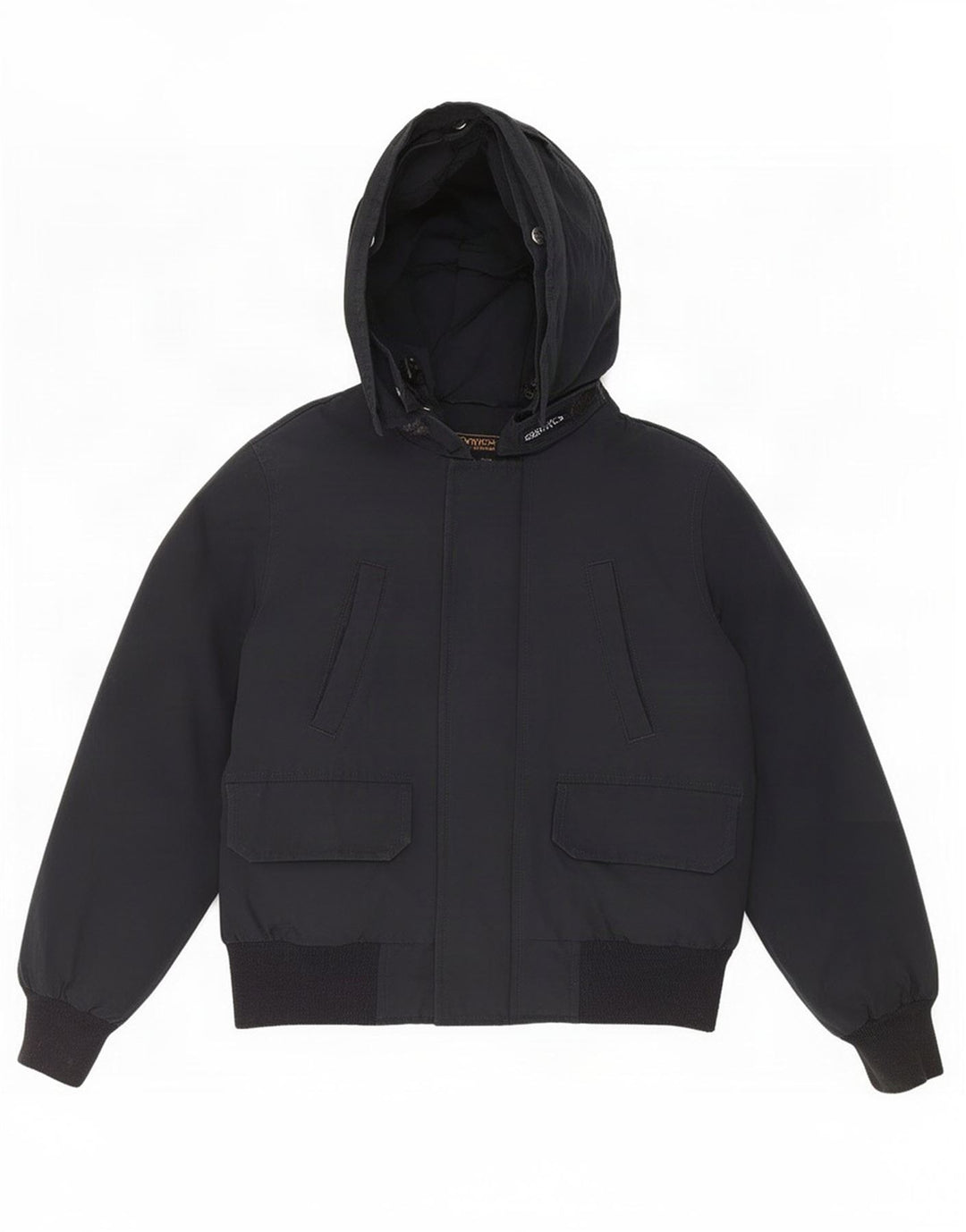 Giacca imbottita con cappuccio da bambino Woolrich 9-10 anni in cotone nero