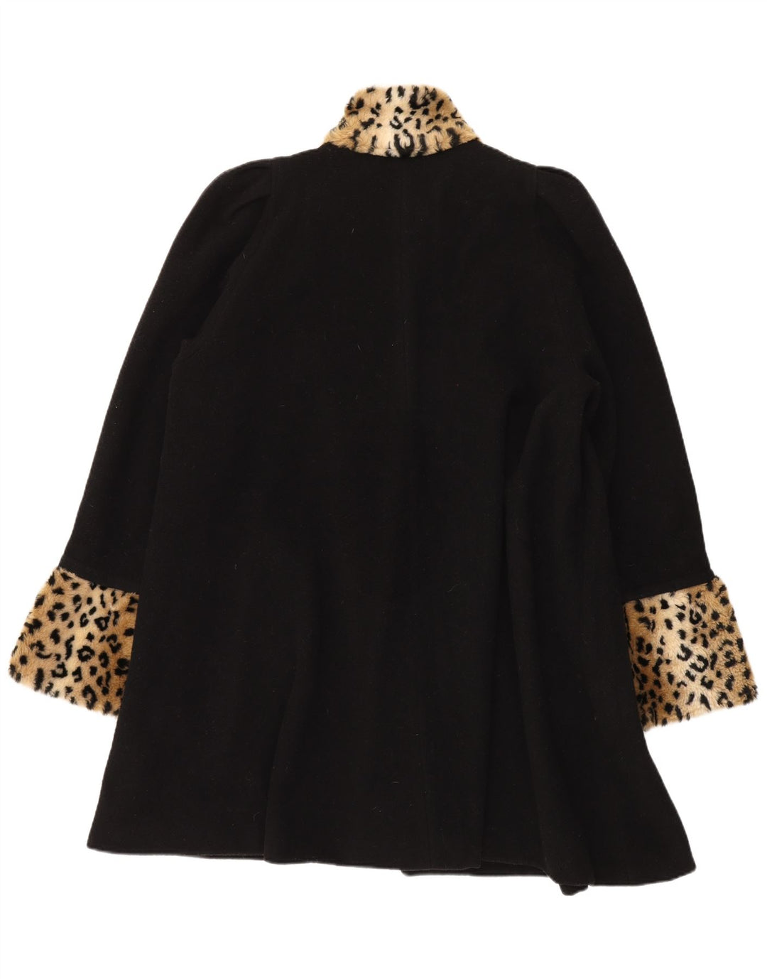 Soprabito oversize da donna Carolina Pedrjoni UK 10 piccola stampa animalier nera