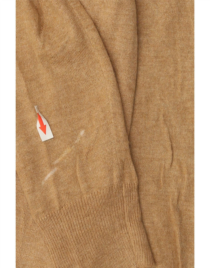 Maglione cardigan da donna Marks & Spencer UK 14 Large Beige Viscosa