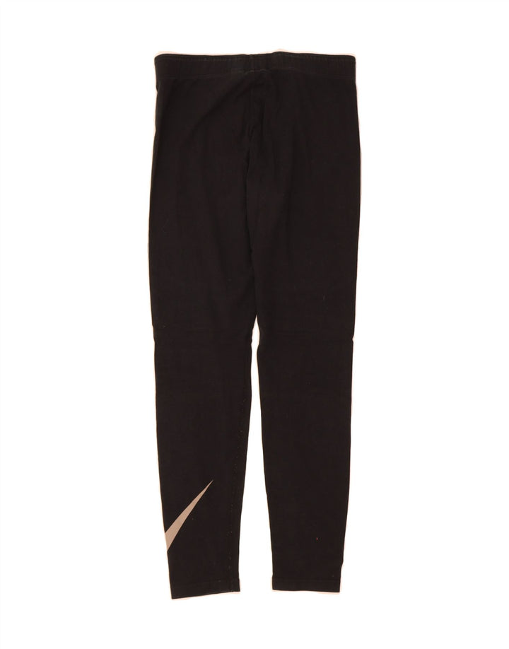 NIKE Womens Graphic Leggings UK 12 Medium Black Vintage Nike and Second-Hand Nike from Messina Hembry 