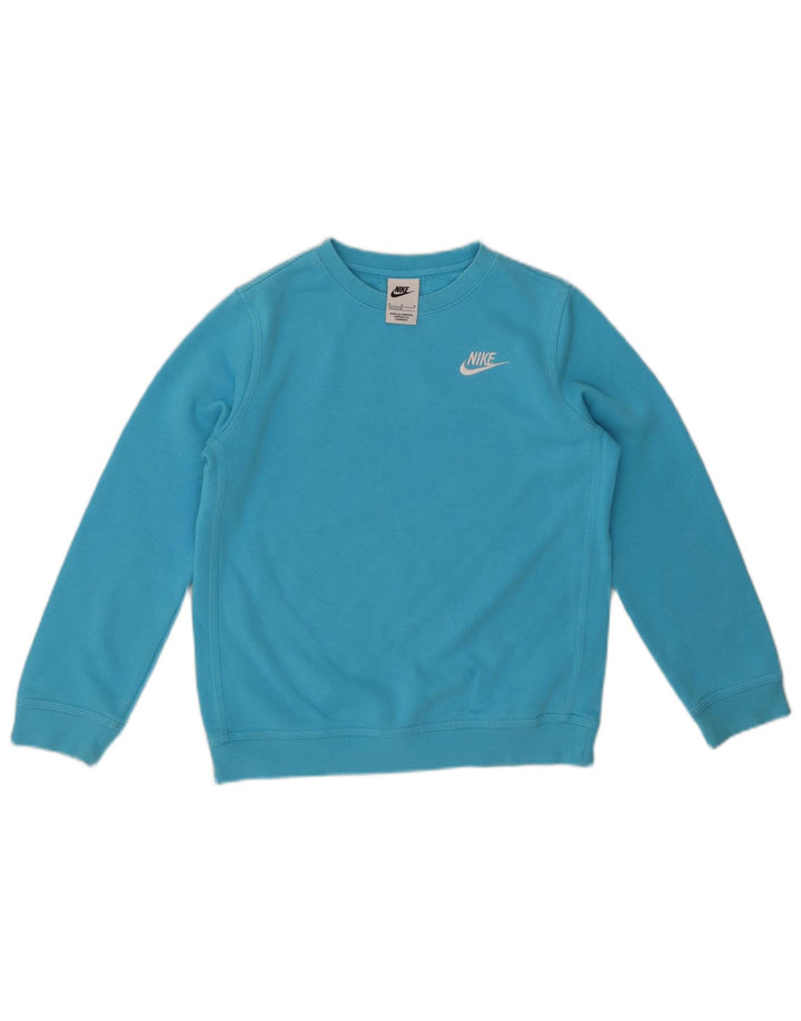 Felpa NIKE da bambino 10-11 anni in cotone blu medio