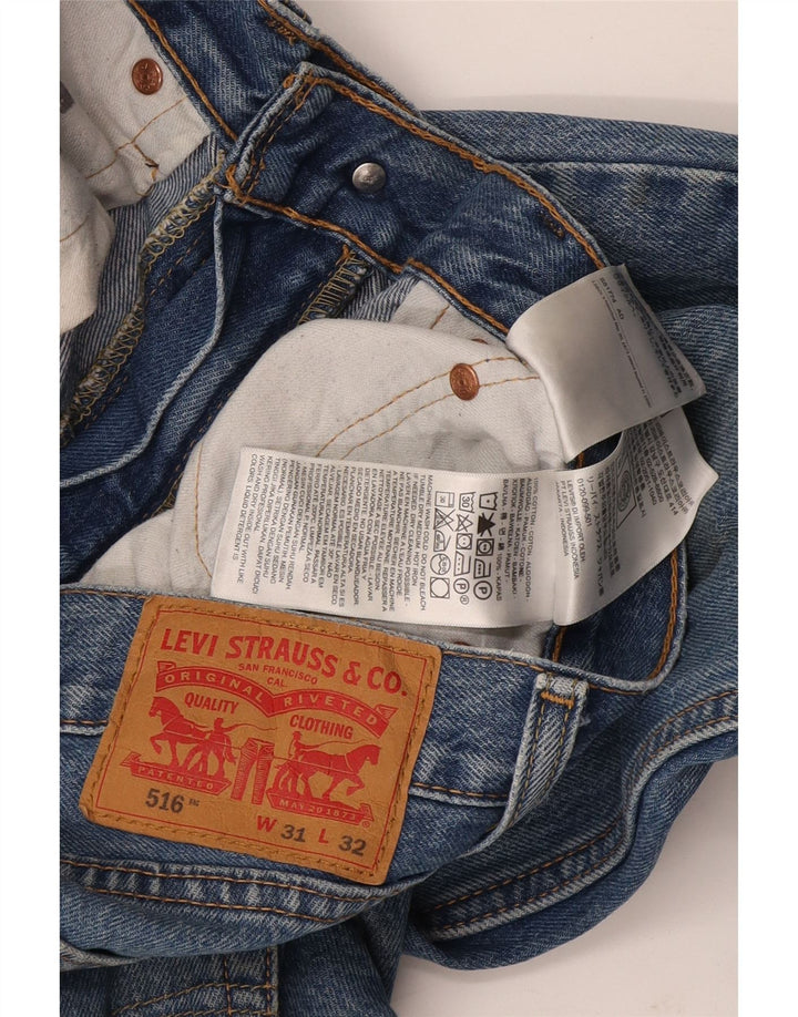 Levi's Uomo 516 Jeans dritti W31 L32 Cotone Blu