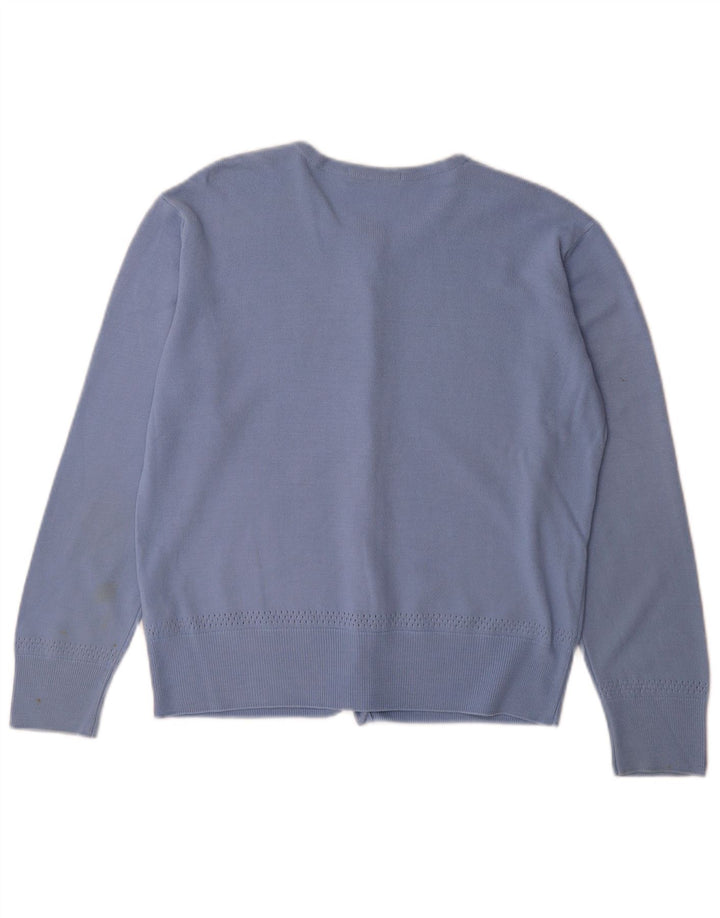 Maglione cardigan da donna Marks & Spencer UK 16 grande acrilico blu