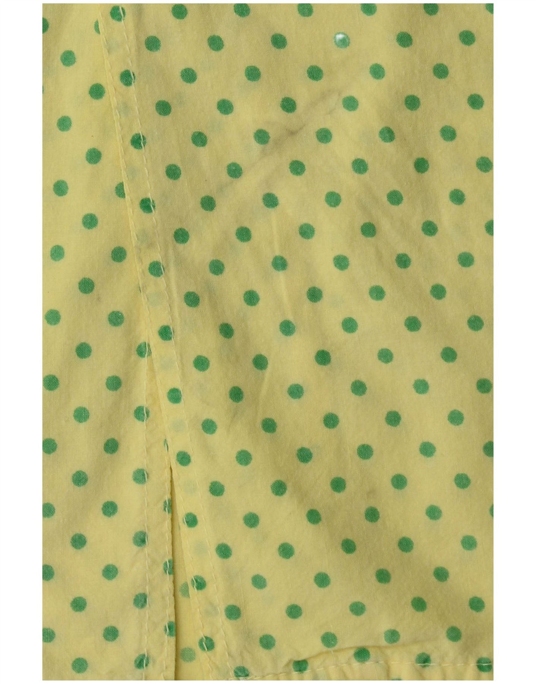 SASCH Camicia a maniche corte da uomo in cotone a pois gialli grandi