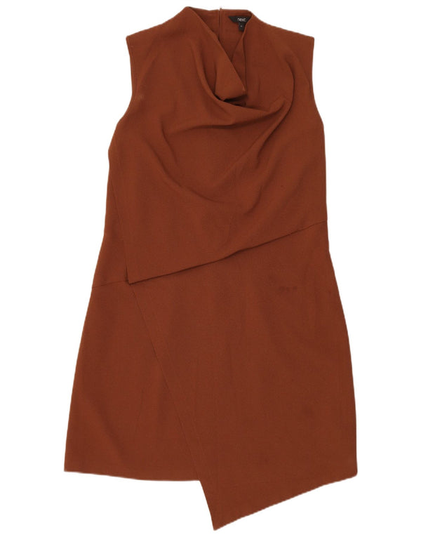 Abito tubino senza maniche da donna UK 16 Large Marrone Poliestere
