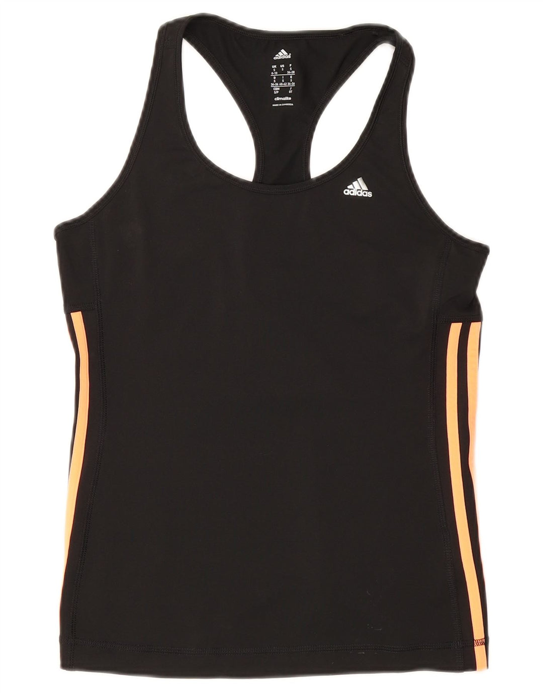 Canotta Adidas Climalite da donna UK 8/10 piccola poliestere nero