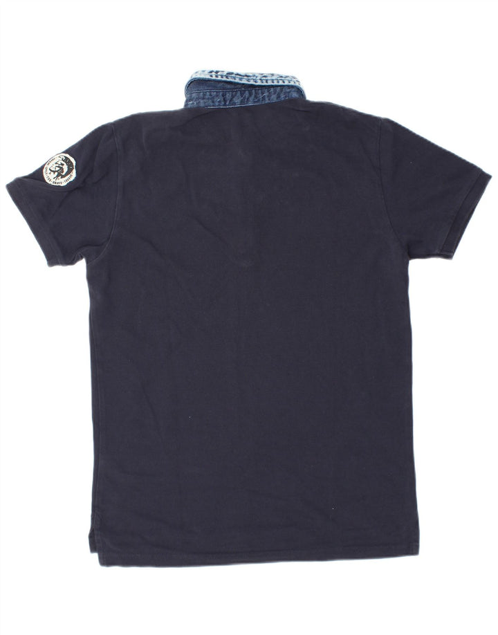 Polo da uomo DIESEL piccola in cotone blu navy