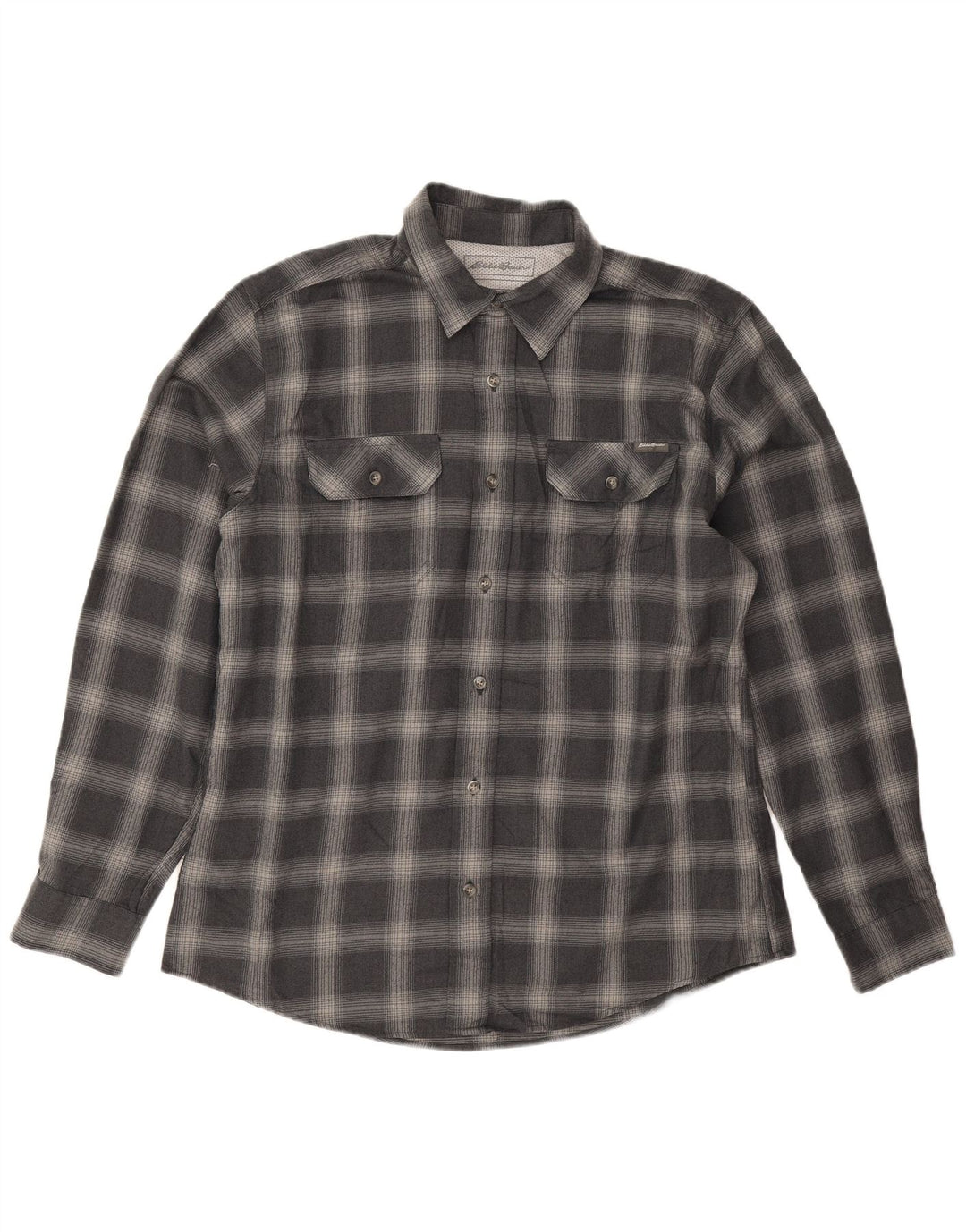 Eddie Bauer Camicia da uomo in flanella Grande poliestere a quadri blu navy