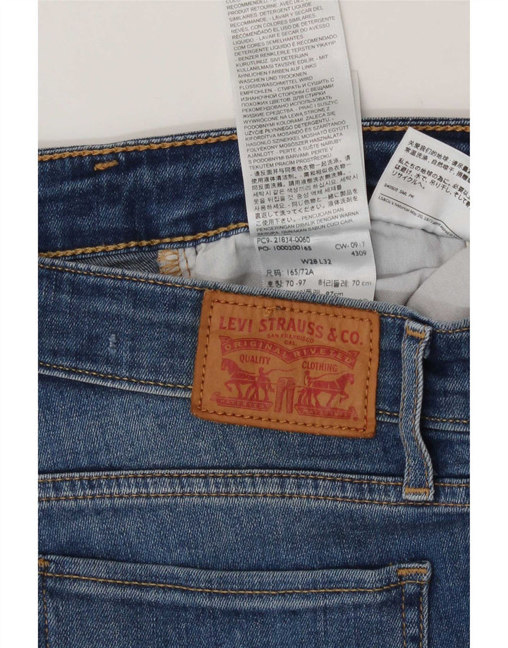 Jeans dritti da donna Levi's 714 W28 L32 cotone blu