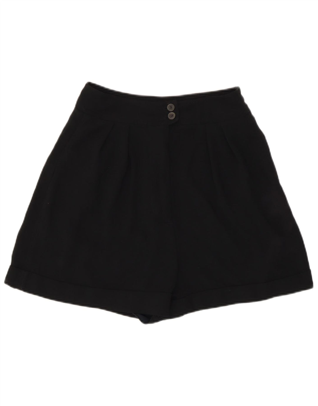 Pantaloncini casual con ancoraggio a vita alta da donna Zara piccoli W26 poliestere nero
