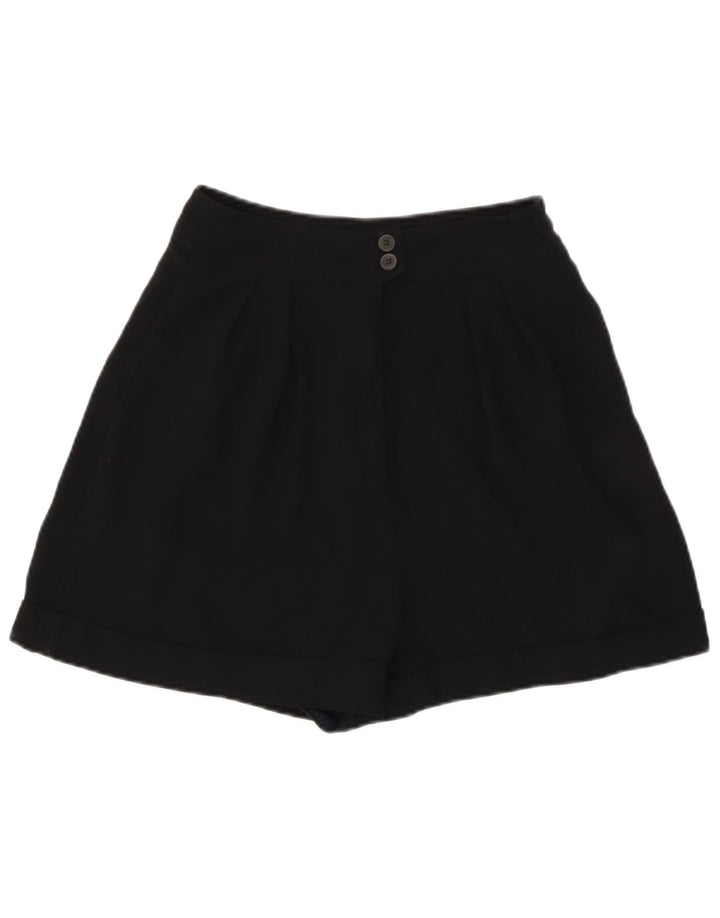 Pantaloncini casual con ancoraggio a vita alta da donna Zara piccoli W26 poliestere nero