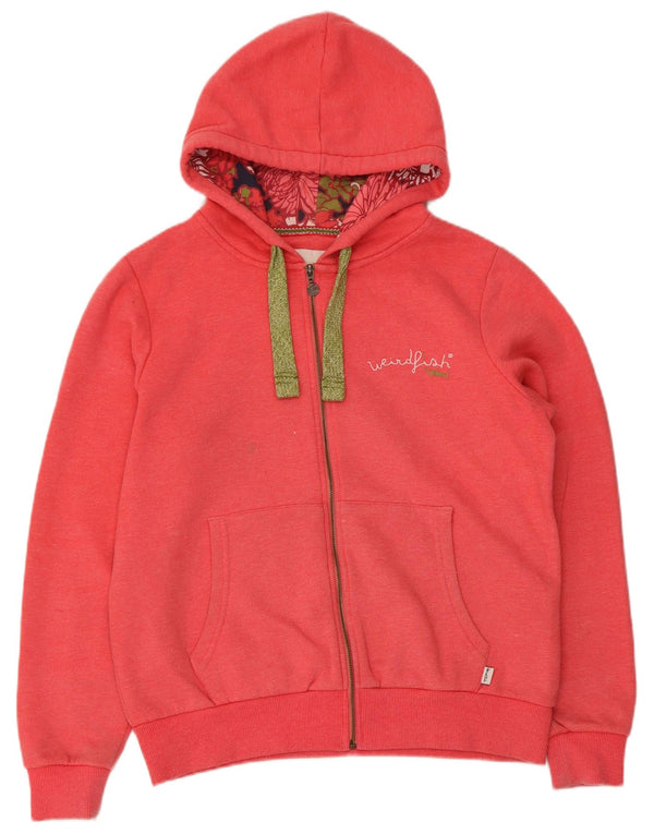 Maglione con cappuccio da donna con cappuccio Weird Fish UK 14 grande cotone rosa