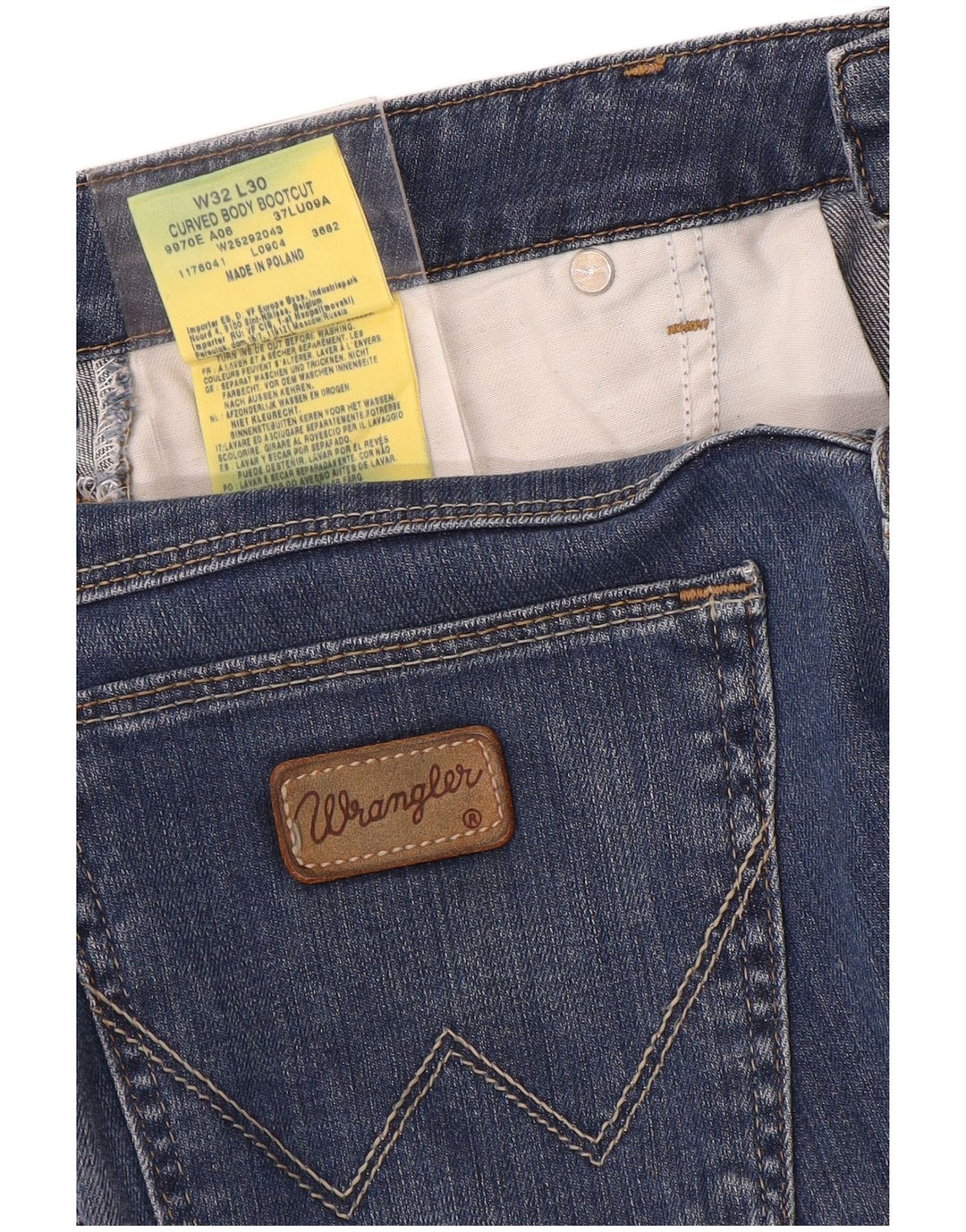 Jeans Bootcut Curvy da donna Wrangler W32 L30 cotone blu