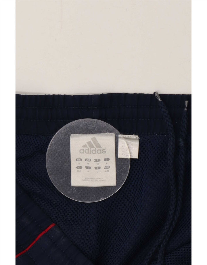 Adidas Pantaloni da tuta da uomo grandi in poliestere blu navy