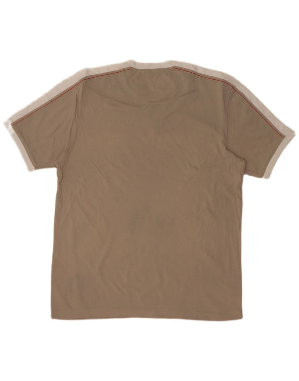 T-shirt grafica Champion da uomo di facile vestibilità, taglia grande, in cotone color block grigio