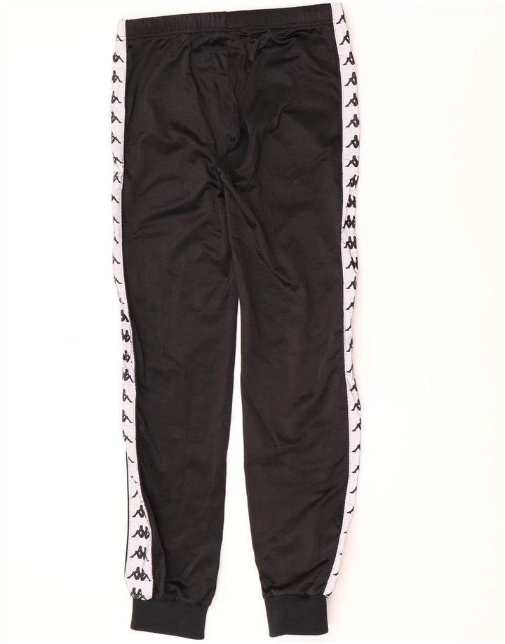 Pantaloni da tuta con grafica Kappa da uomo Joggers piccoli neri