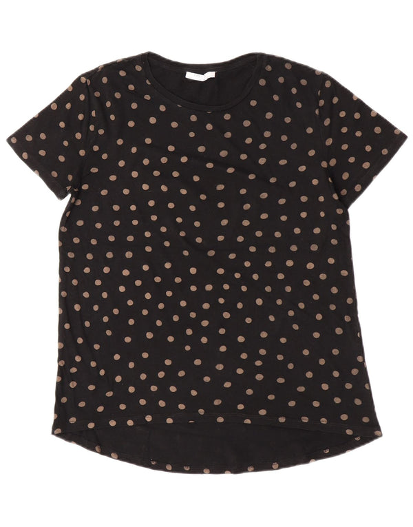 T-shirt Zara da donna Top UK 10 piccolo a pois neri