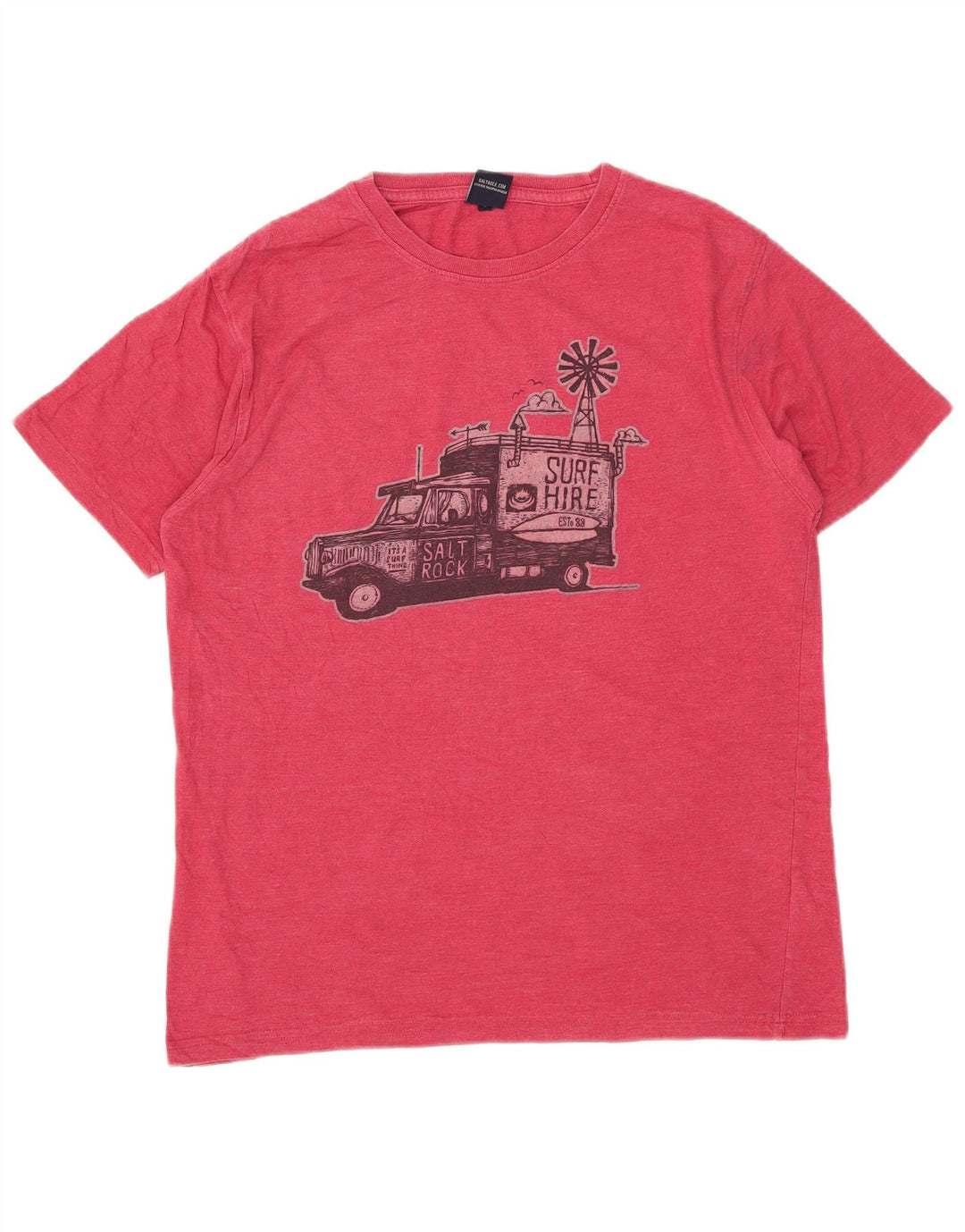 T-shirt grafica da uomo Saltrock Top piccola in cotone rosso