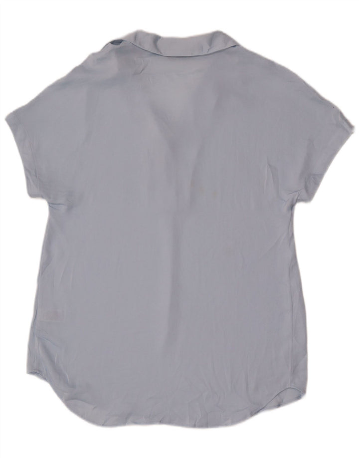Top tunica da donna Marks & Spencer UK 8 piccolo poliestere blu