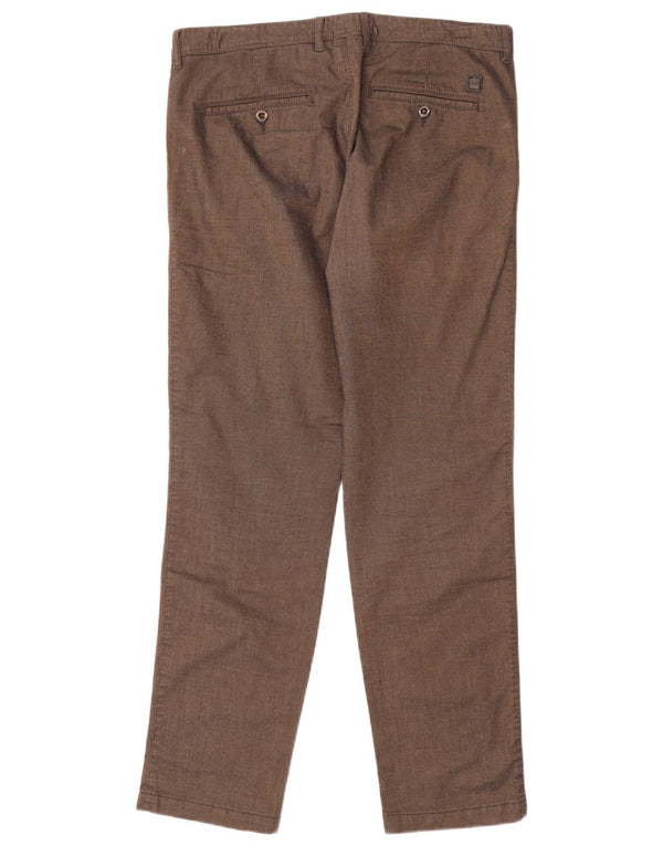 Pantaloni chino vestibilità regolare da uomo Hugo Boss IT 48 medio W32 L30 cotone marrone