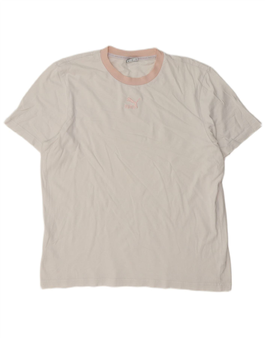 T-shirt da uomo PUMA Top Large in cotone bianco