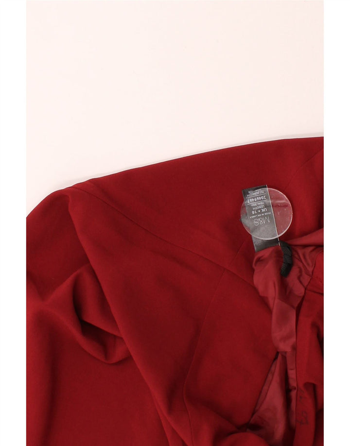 MARKS & SPENCER Womens A-Line Skirt UK 16 Large W34  Red Polyester Vintage Marks & Spencer and Second-Hand Marks & Spencer from Messina Hembry 