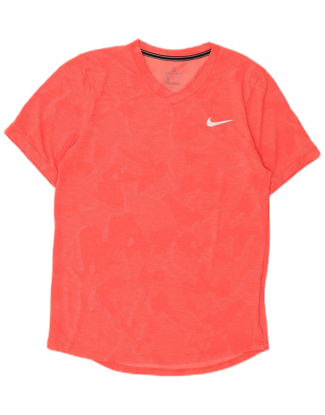 NIKE T-shirt da uomo Dri Fit Top Small in poliestere mimetico rosa
