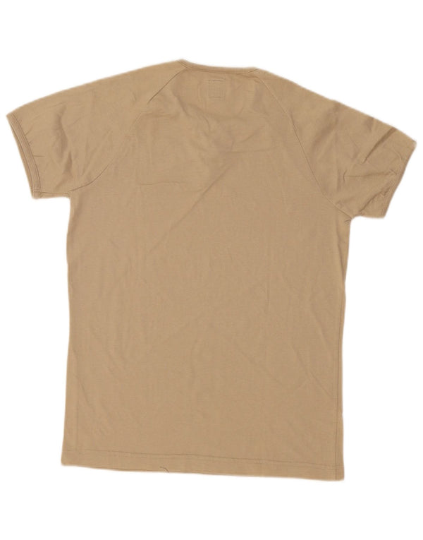 T-shirt da donna Energie Top UK 10 piccola in cotone beige