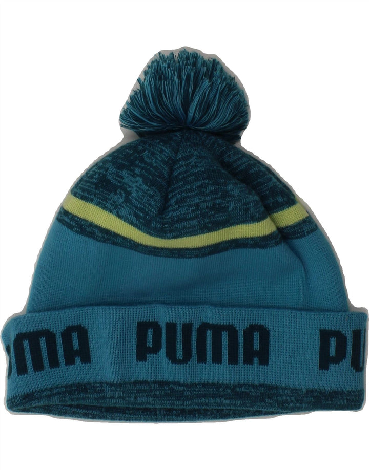 FILA Mens Bobble Hat One Size Blue Colourblock Vintage Fila and Second-Hand Fila from Messina Hembry 