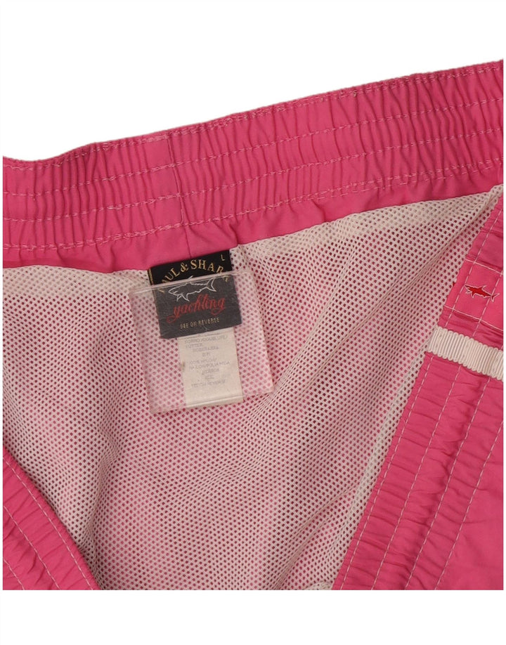 Paul & Shark Pantaloncini da bagno da yachting da uomo di grandi dimensioni in poliestere rosa