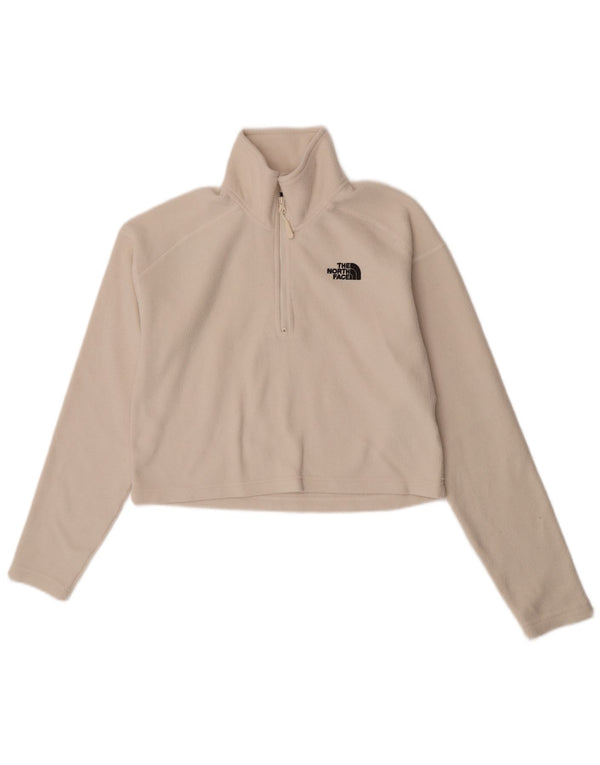 Maglione in pile da donna con collo corto e zip The North Face UK 10 piccolo bianco