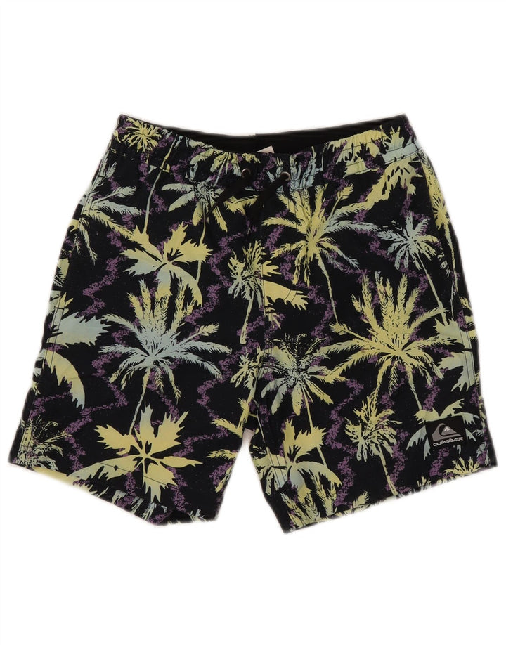 Pantaloncini da bagno Quiksilver con grafica per ragazzi 9-10 anni, poliestere nero medio