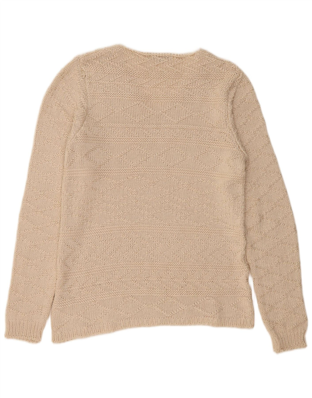 Maglione Zara da uomo con scollo a V XL Beige acrilico