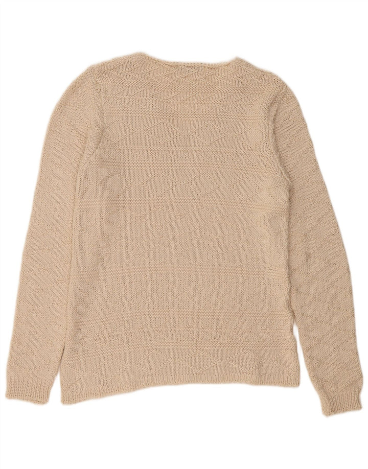 Maglione Zara da uomo con scollo a V XL Beige acrilico