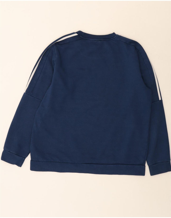 Felpa da uomo Adidas Maglione grande blu navy in cotone