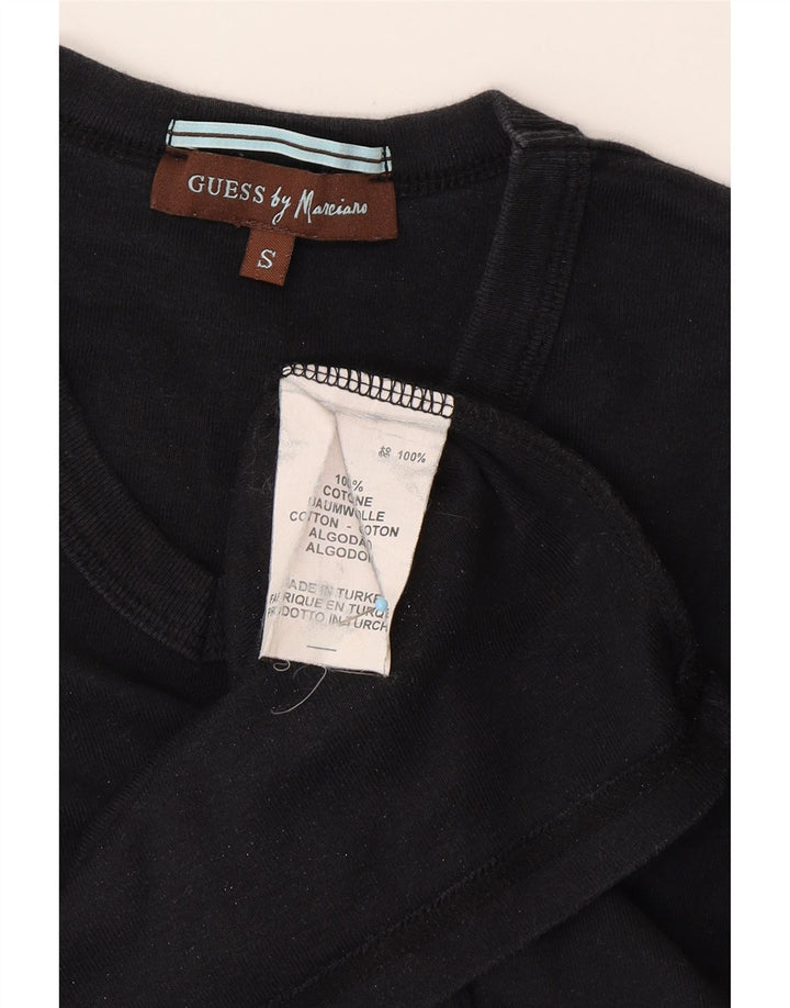 GUESS BY MARCIANO T-shirt grafica da uomo Top piccola in cotone nero