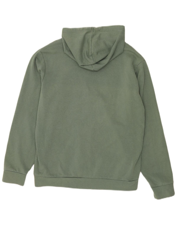 Felpa con cappuccio grafica da uomo Adidas Large in cotone verde