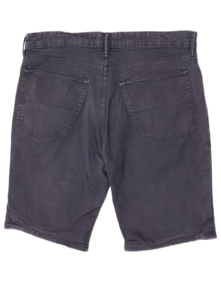Pantaloncini casual da uomo Marks & Spencer W34 Large in cotone blu navy
