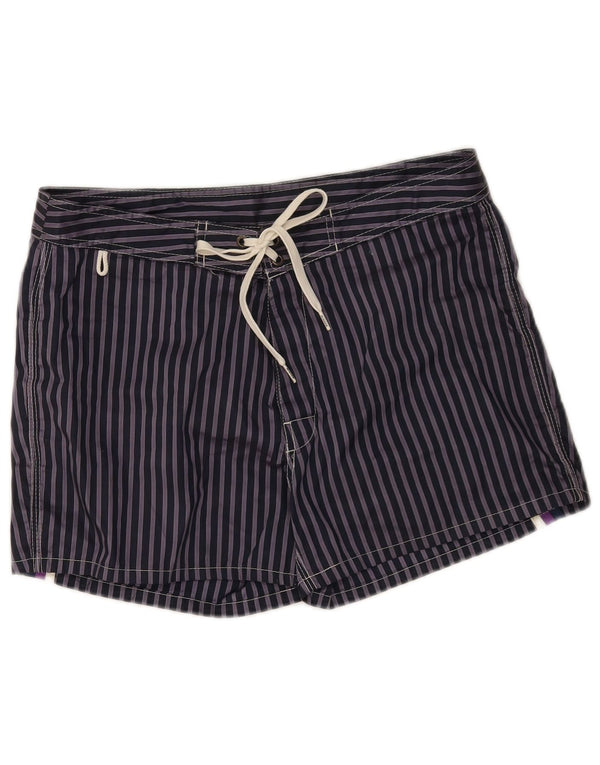 Pantaloncini da bagno da uomo Sundek medio poliestere gessato blu navy