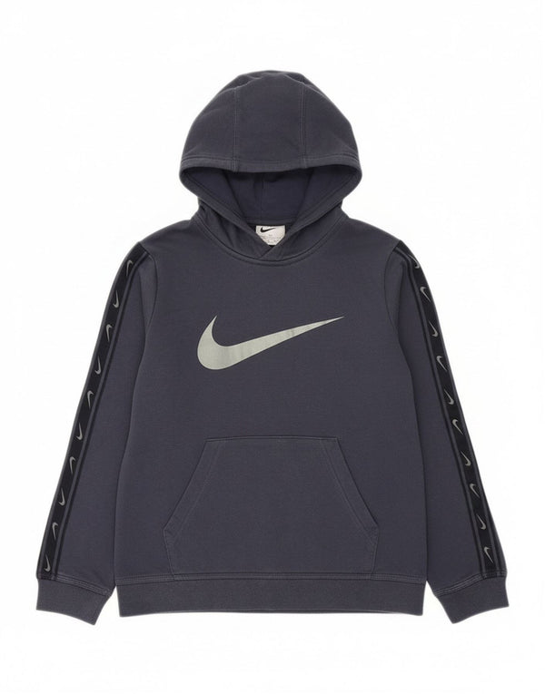 Felpa con cappuccio grafica Nike da ragazzo, 10-11 anni, blocco colore blu navy medio