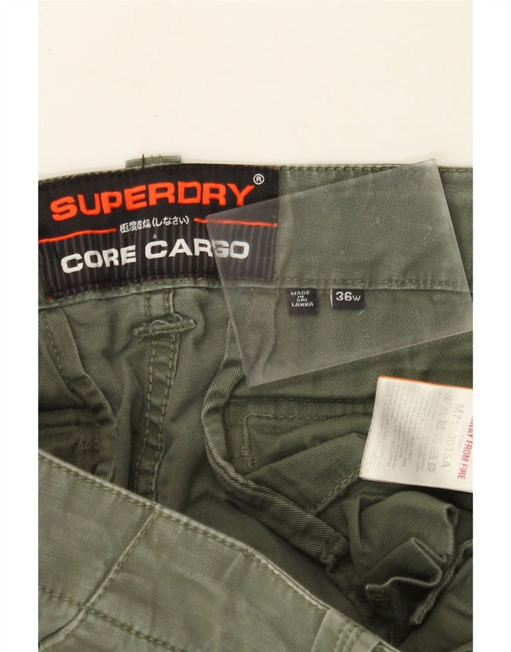 Pantaloncini cargo da uomo SUPERDRY W36 grandi cotone kaki