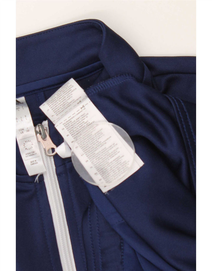 Giacca da ginnastica da uomo Adidas grande in poliestere blu navy