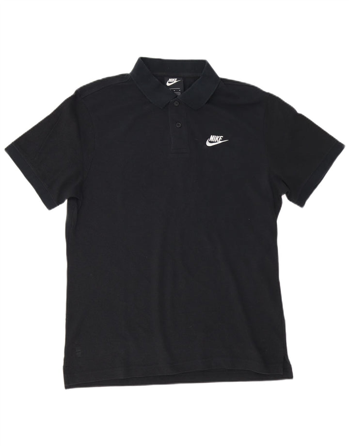 Polo Nike da uomo in cotone nero medio