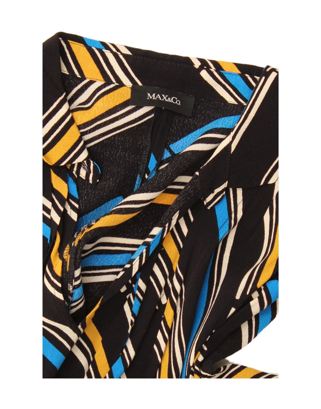 Max & Co. Abito lungo da donna a maniche lunghe UK 12 Medio a righe multicolore
