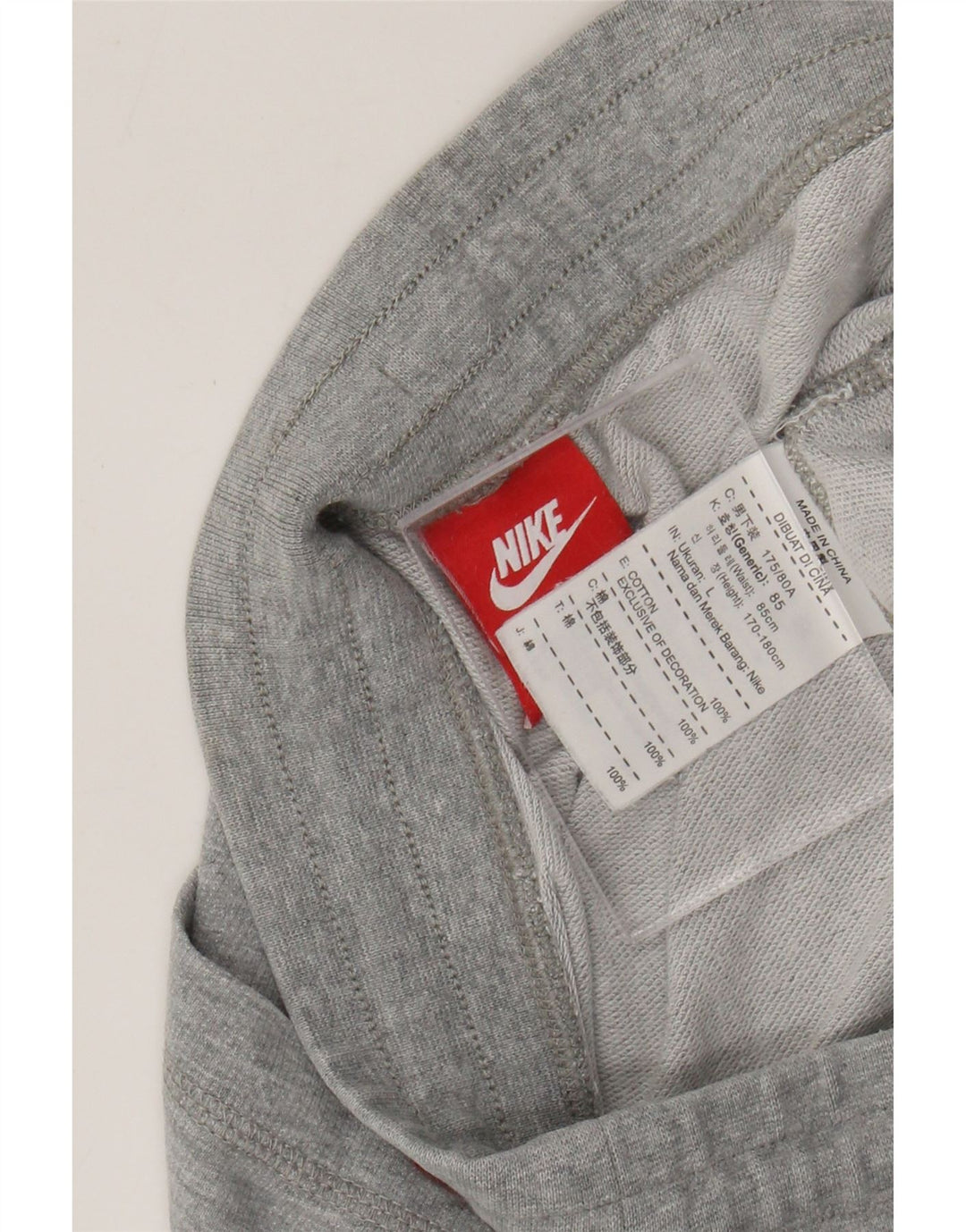 Pantaloni della tuta da ragazzo Nike Joggers 13-14 anni Large in cotone grigio